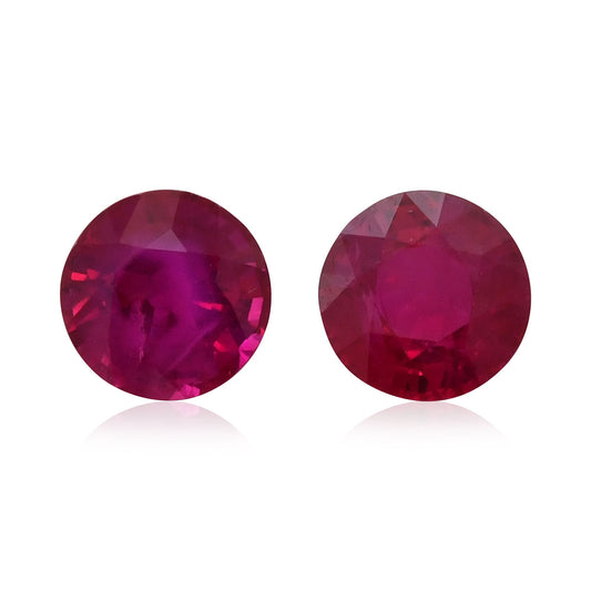 2,33 Karat roter runder Rubin