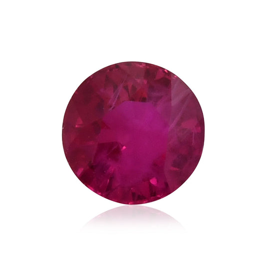 0.84 Carat Red  Round Ruby