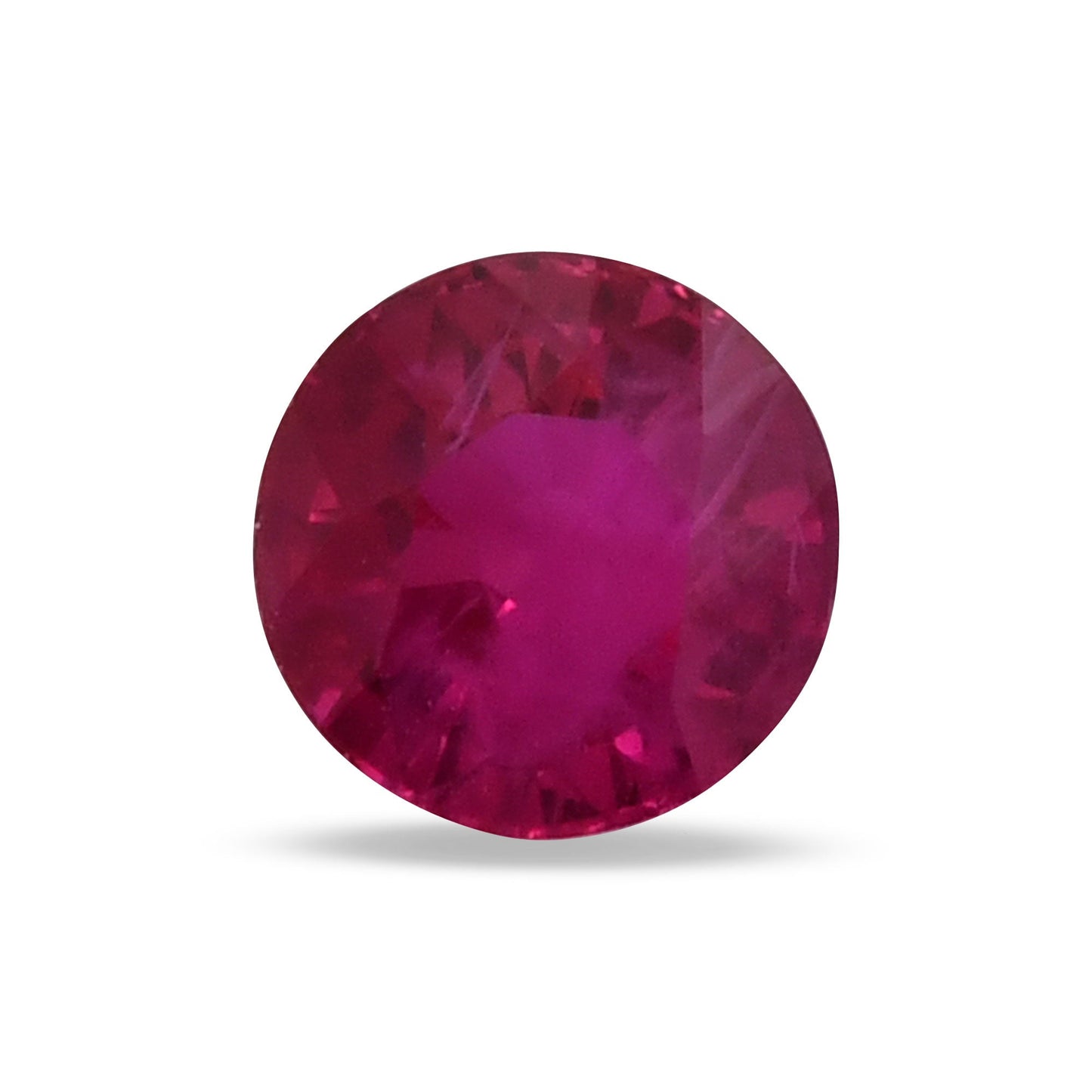 0.84 Carat Red  Round Ruby