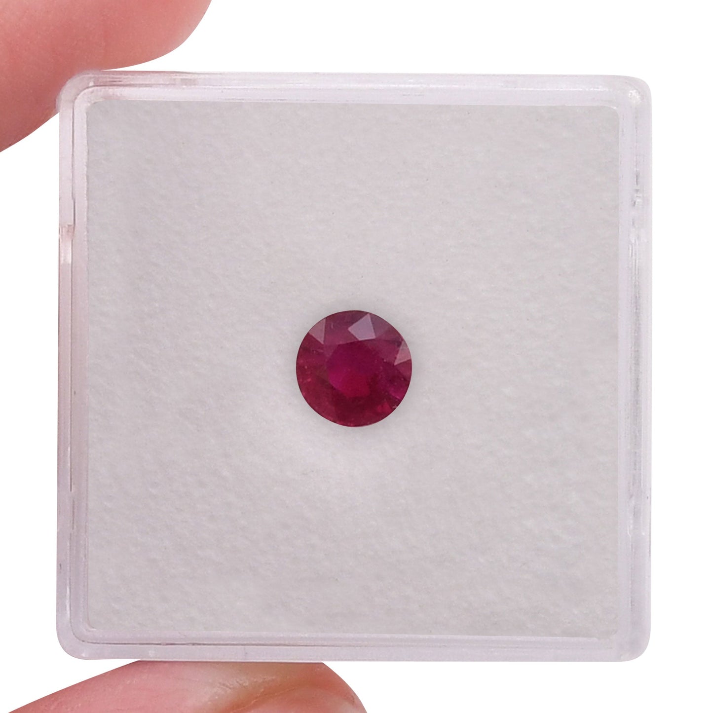 0.84 Carat Red  Round Ruby