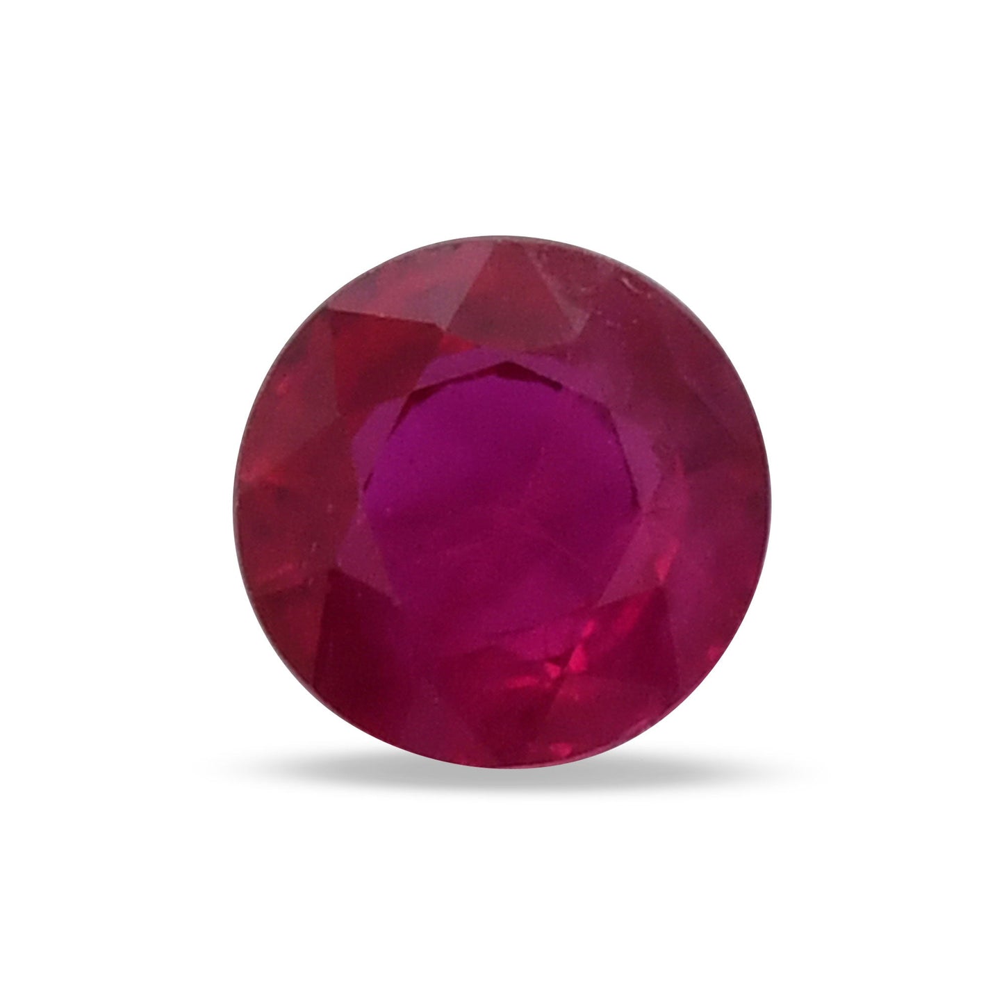0.96 Carat Red  Round Ruby