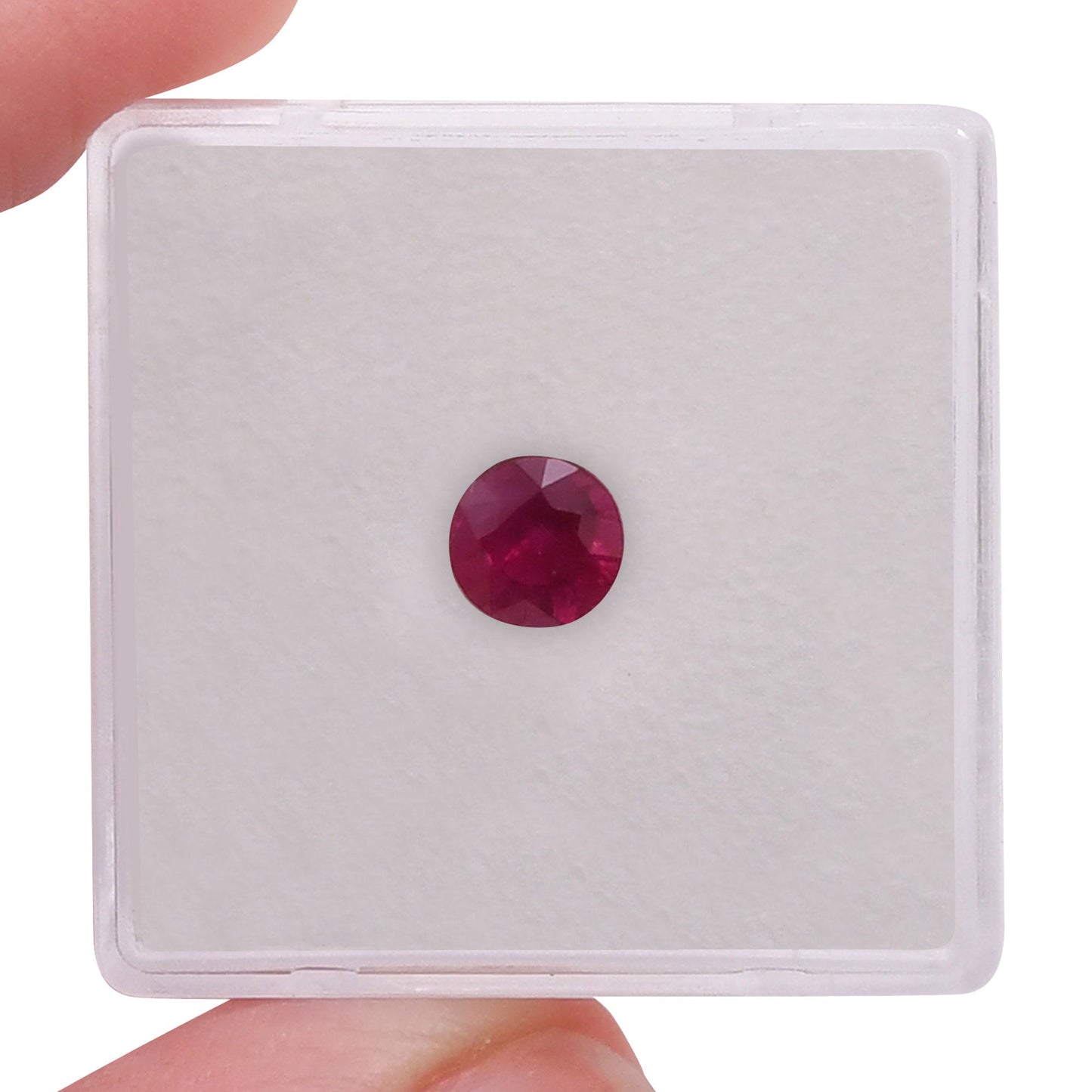 0.85 Carat Red  Round Ruby