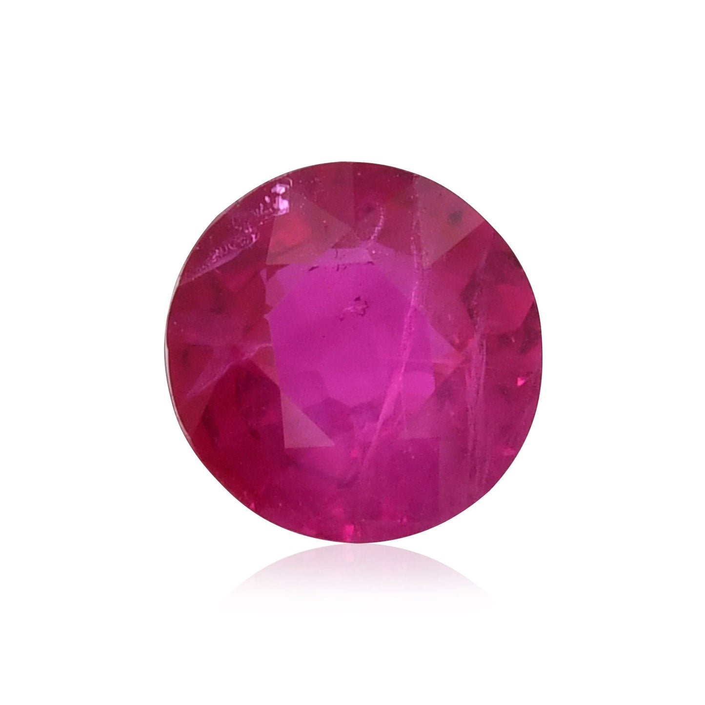 0,75 Karat roter runder Rubin