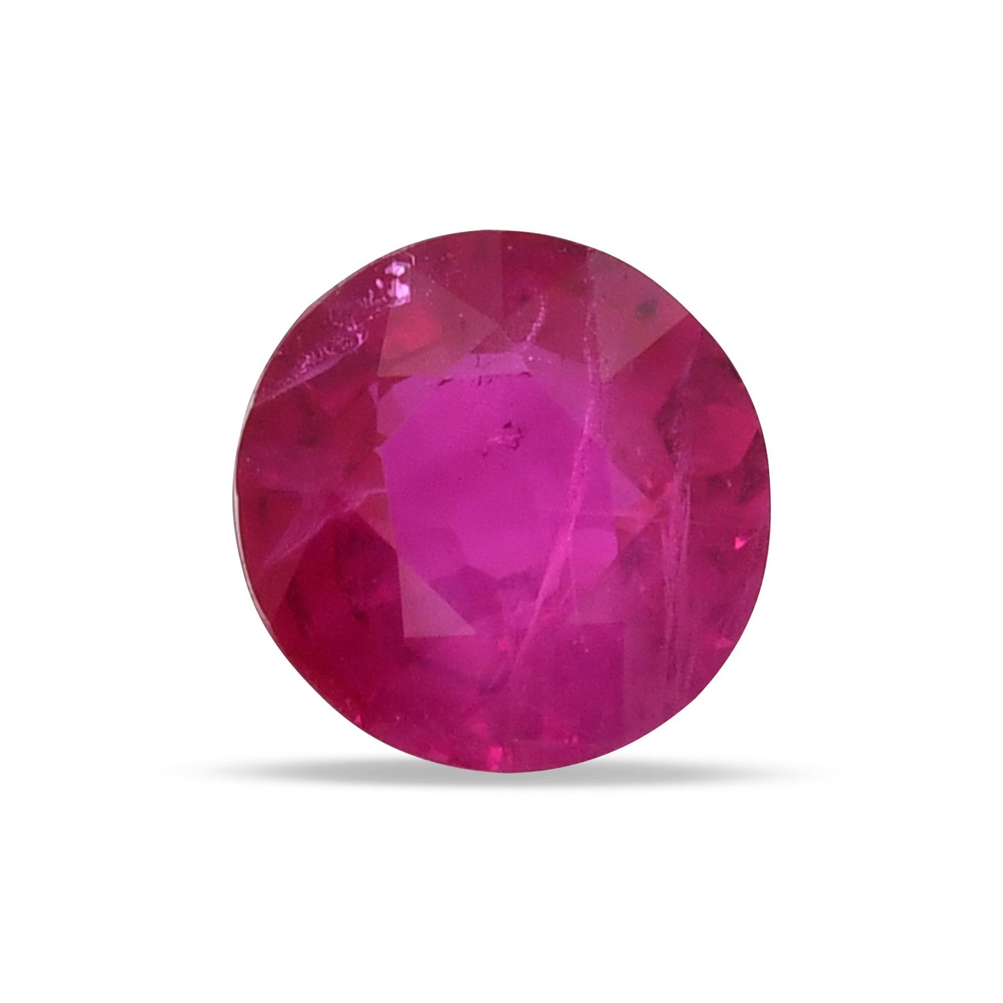 0,75 Karat roter runder Rubin