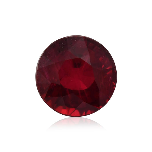 1,74 Karat roter runder Rubin