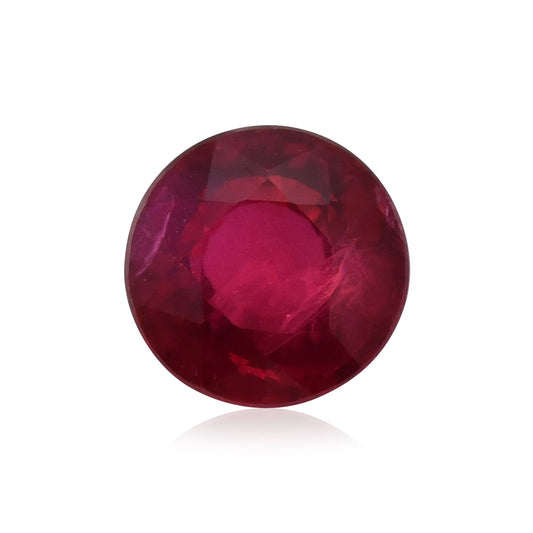 1,71 Karat roter runder Rubin