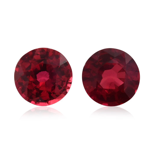 2,07 Karat roter runder Rubin