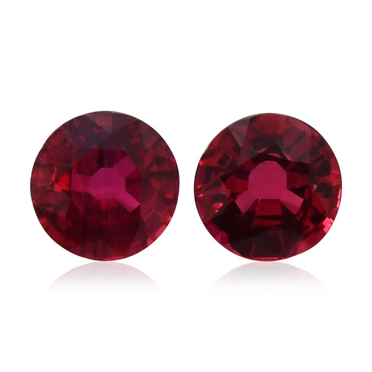 2,04 Karat roter runder Rubin