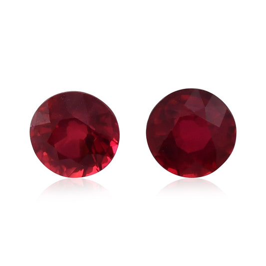 2,40 Karat roter runder Rubin