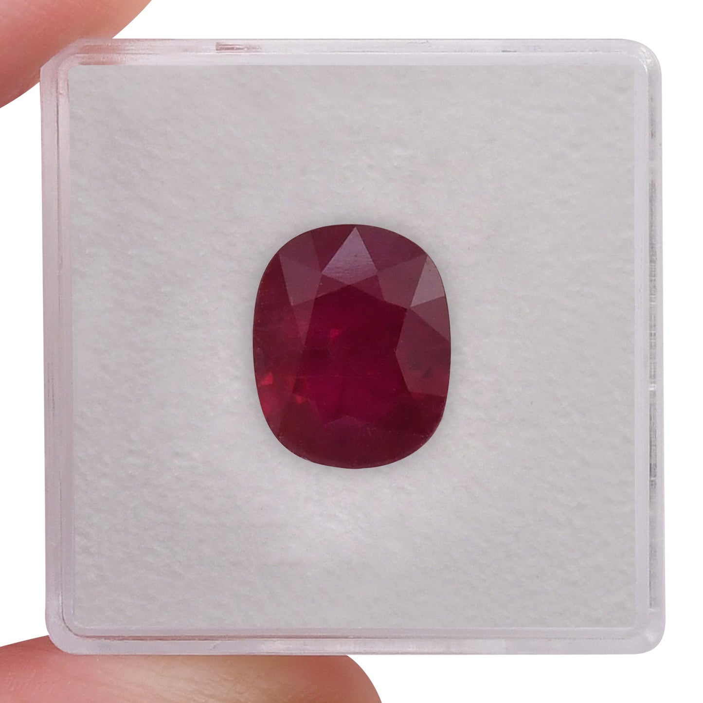 4,53 Karat roter MOSAMBIK-Kissenrubin GRS