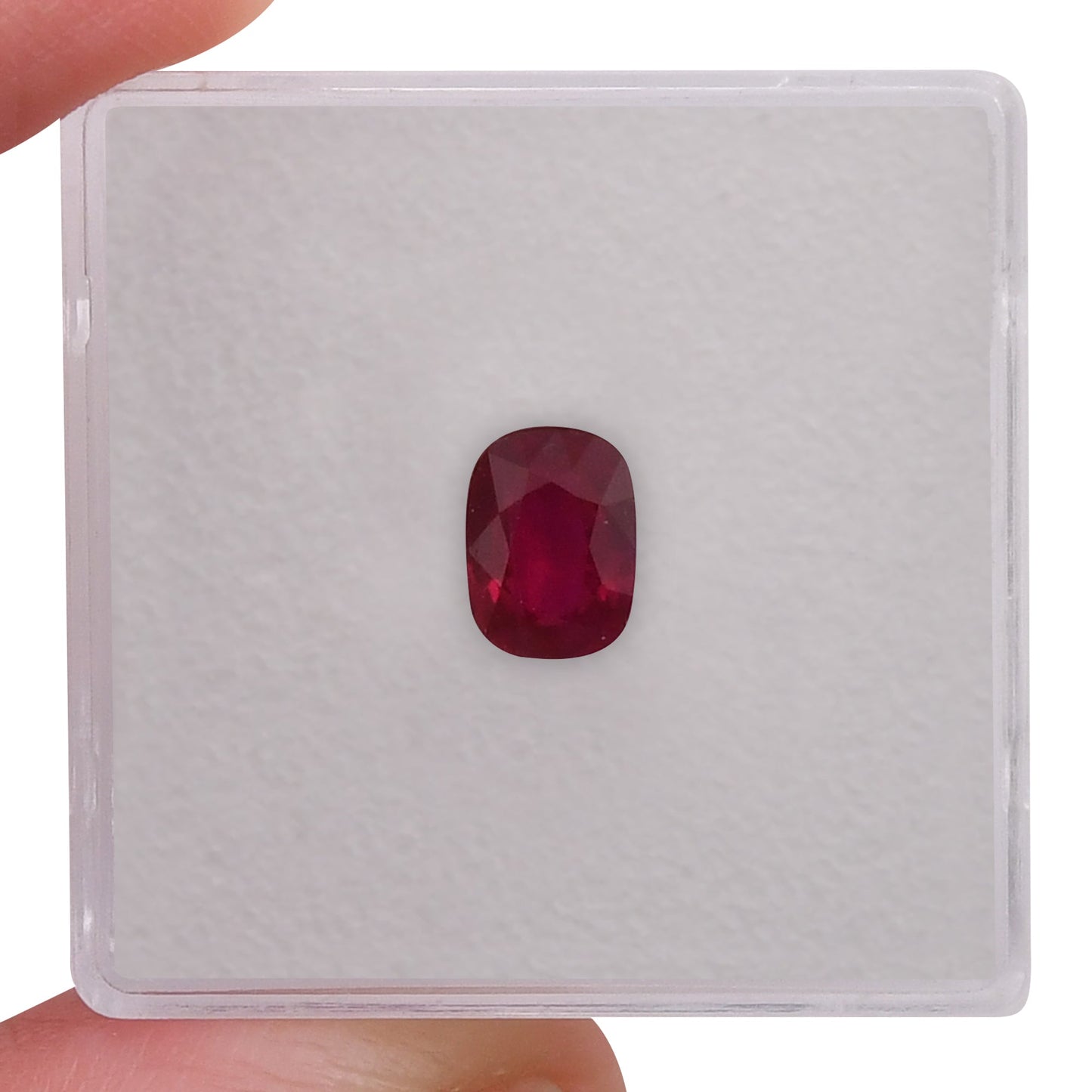 1.08 Carat Red  Cushion Ruby