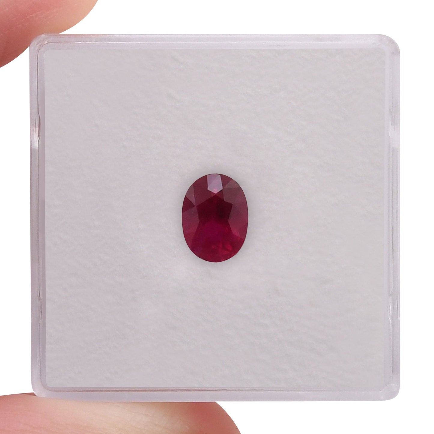 0.99 Carat Red  Oval Ruby