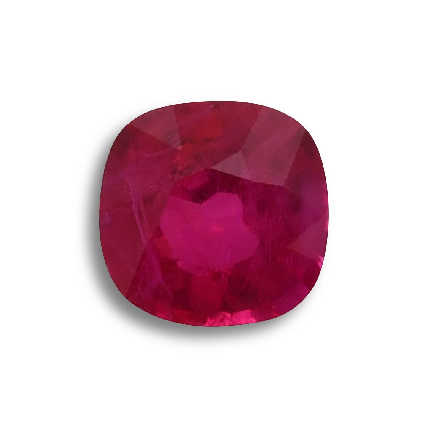 0.89 Carat Red  Cushion Ruby
