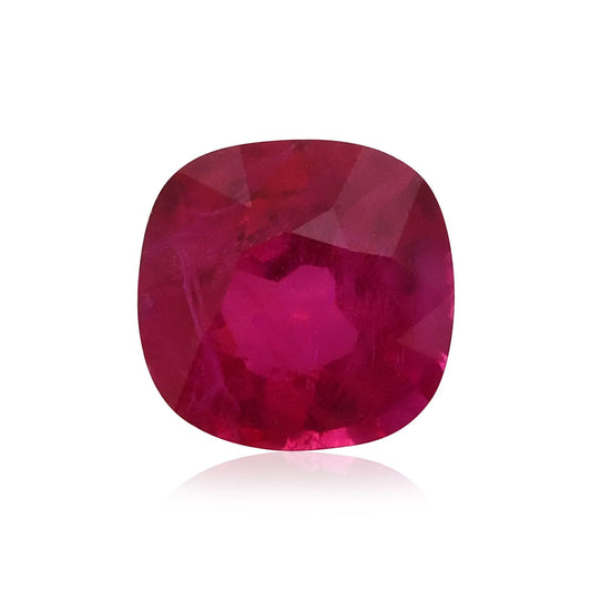 0,89 Karat roter Kissen-Rubin