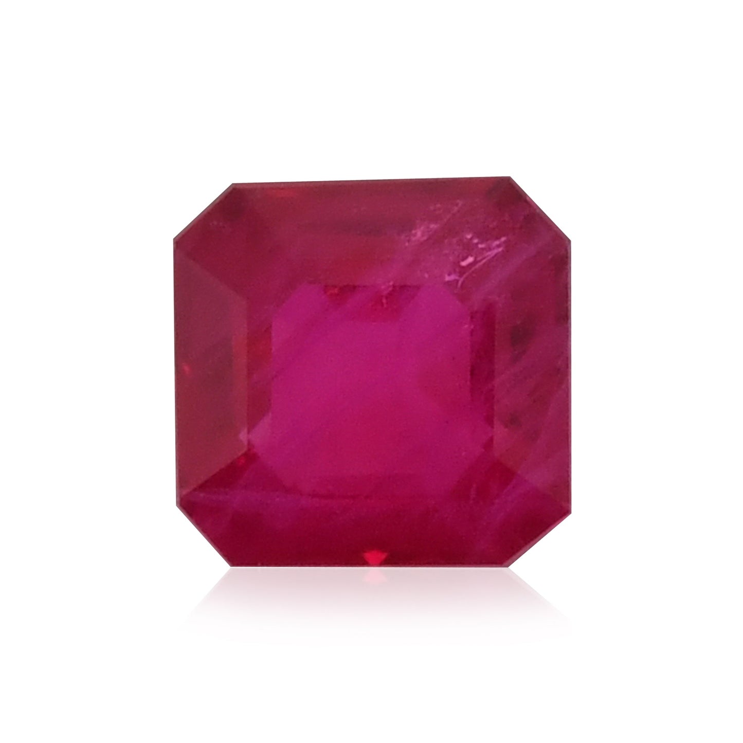 1.27 Carat Red  Square Ruby