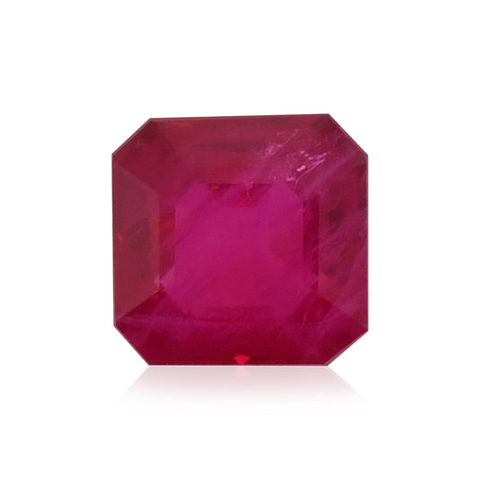 1,27 Karat roter quadratischer Rubin