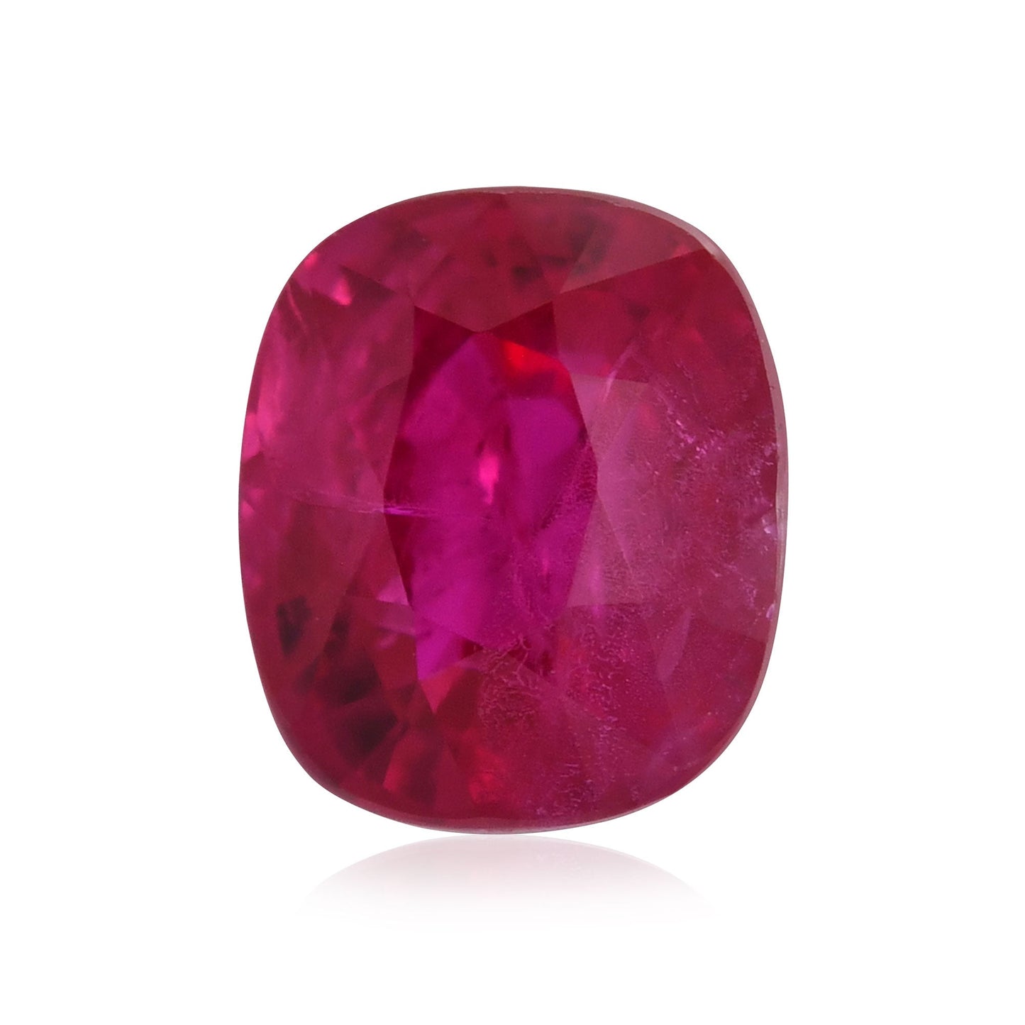 1,00 Karat roter Kissen-Rubin