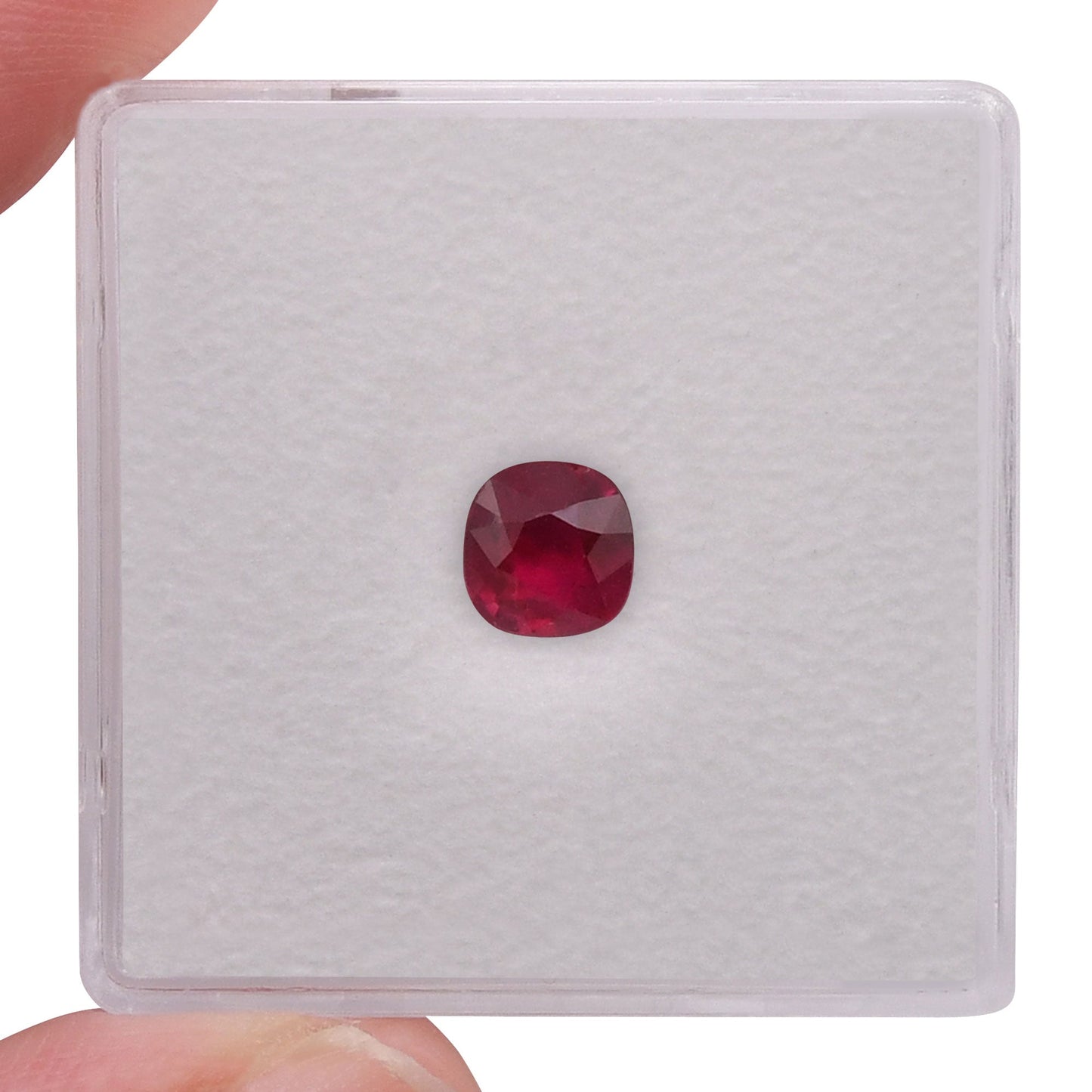 1.00 Carat Red  Cushion Ruby