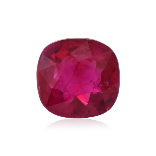 1,00 Karat roter Kissen-Rubin