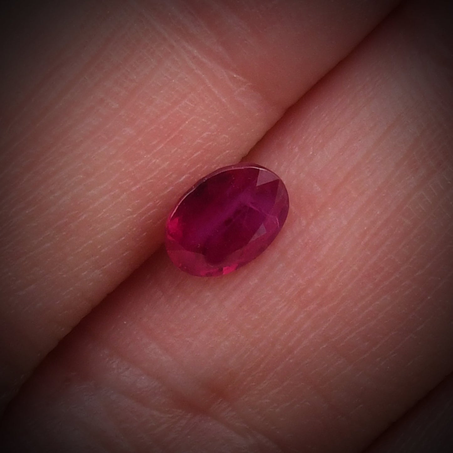 1.24 Carat Red  Oval Ruby