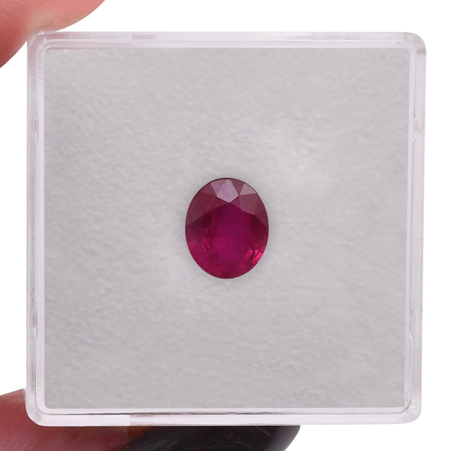 1.24 Carat Red  Oval Ruby