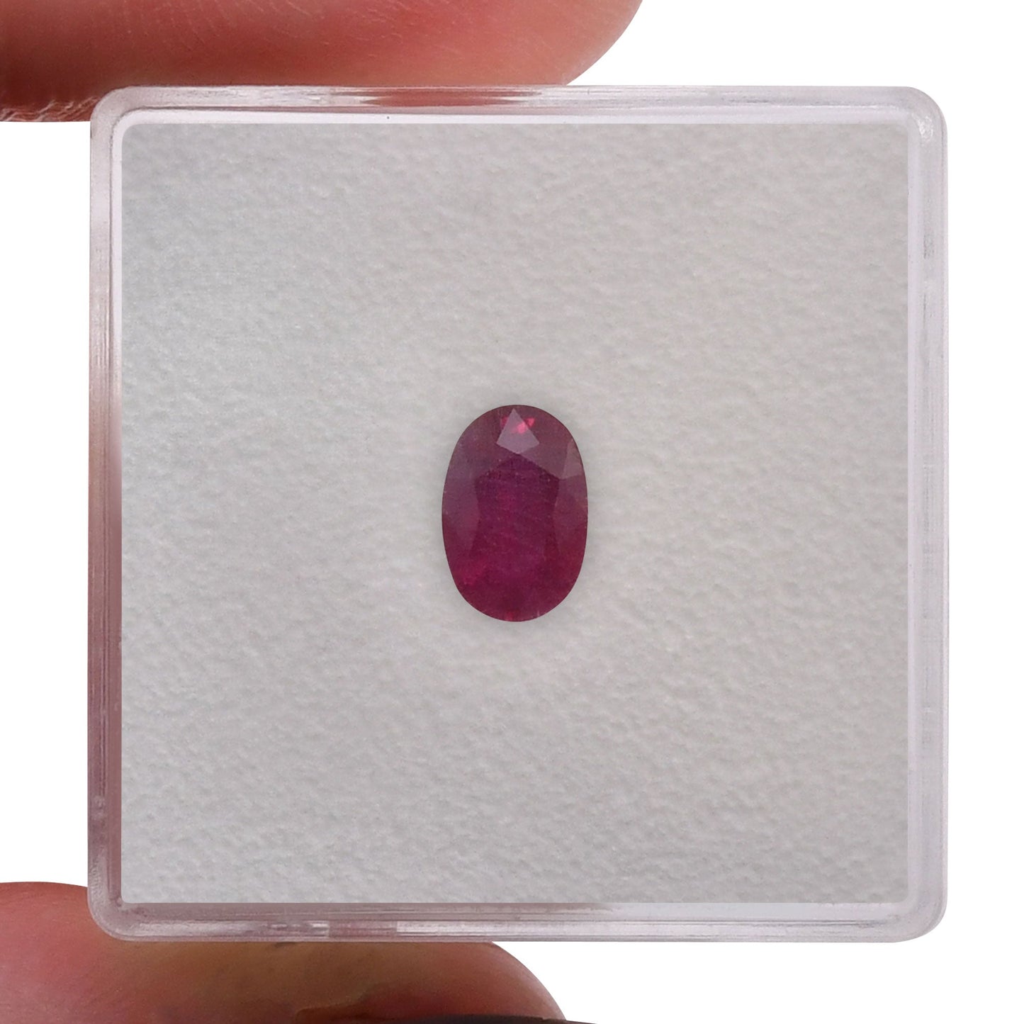 0.85 Carat Red  Oval Ruby