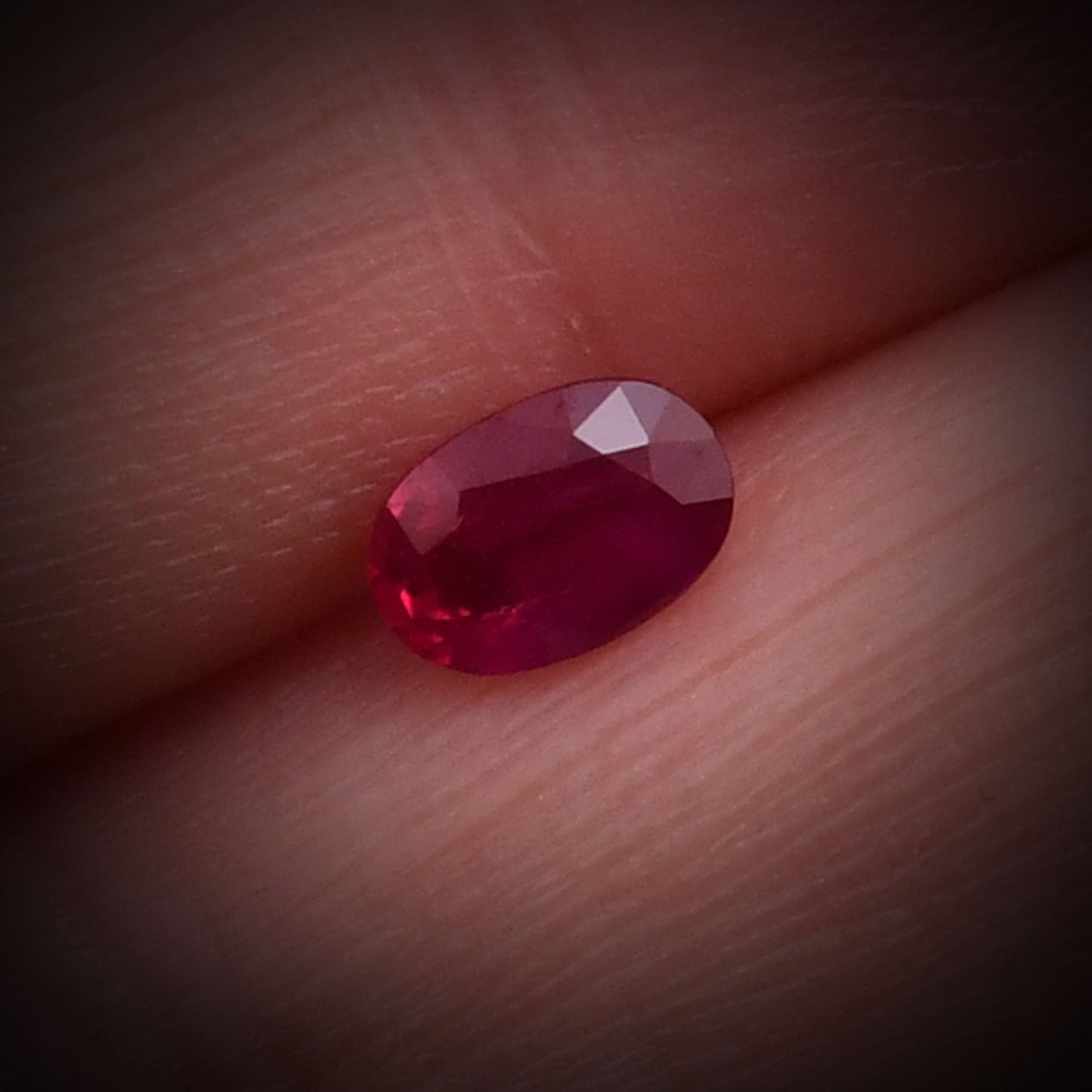 0.85 Carat Red  Oval Ruby