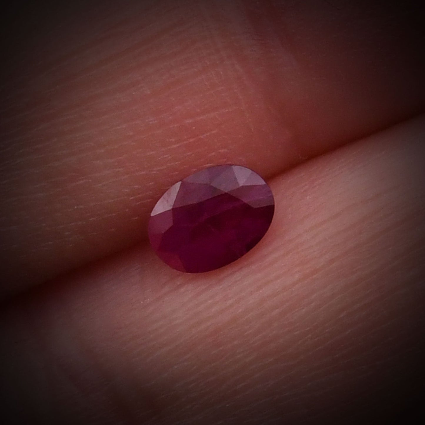 0.91 Carat Red  Oval Ruby