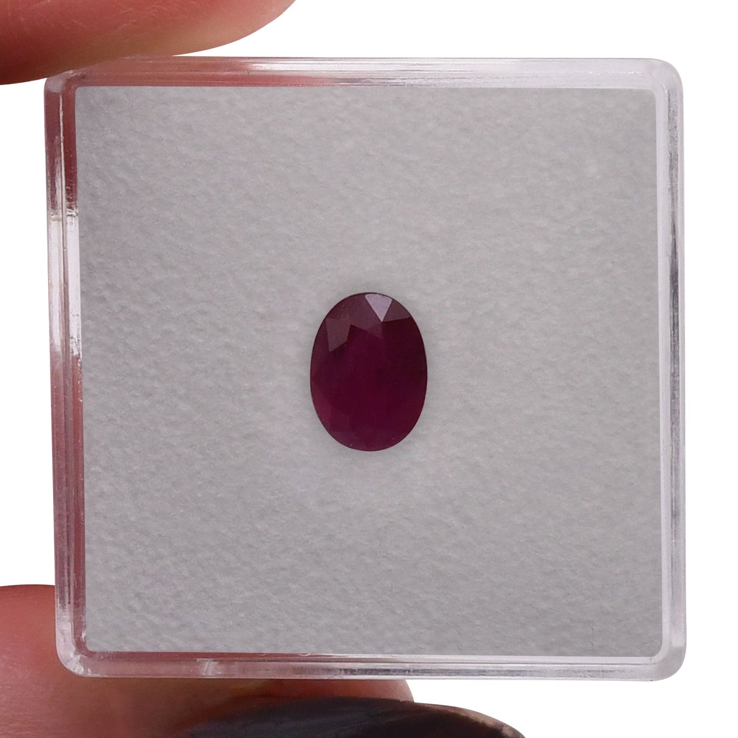0.91 Carat Red  Oval Ruby