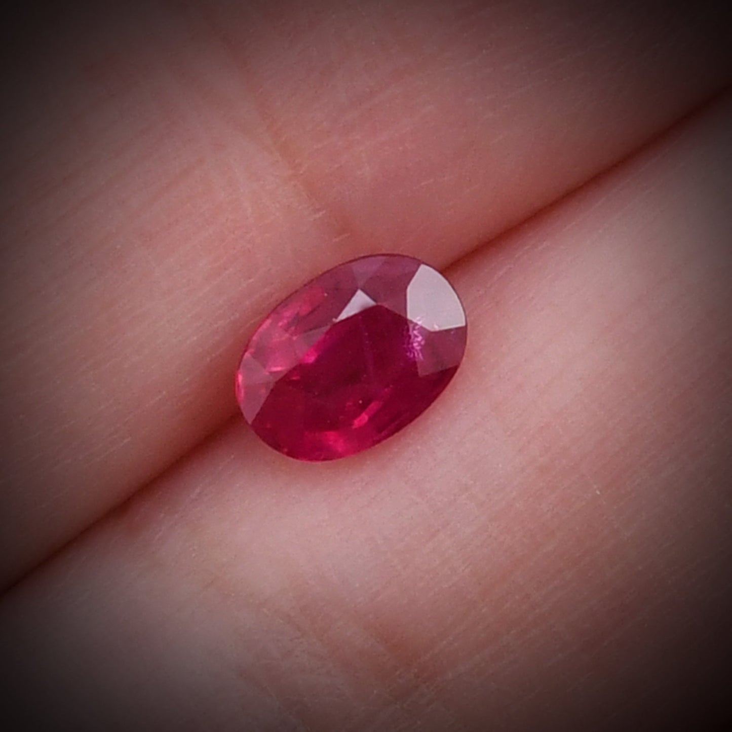 1.02 Carat Red  Oval Ruby