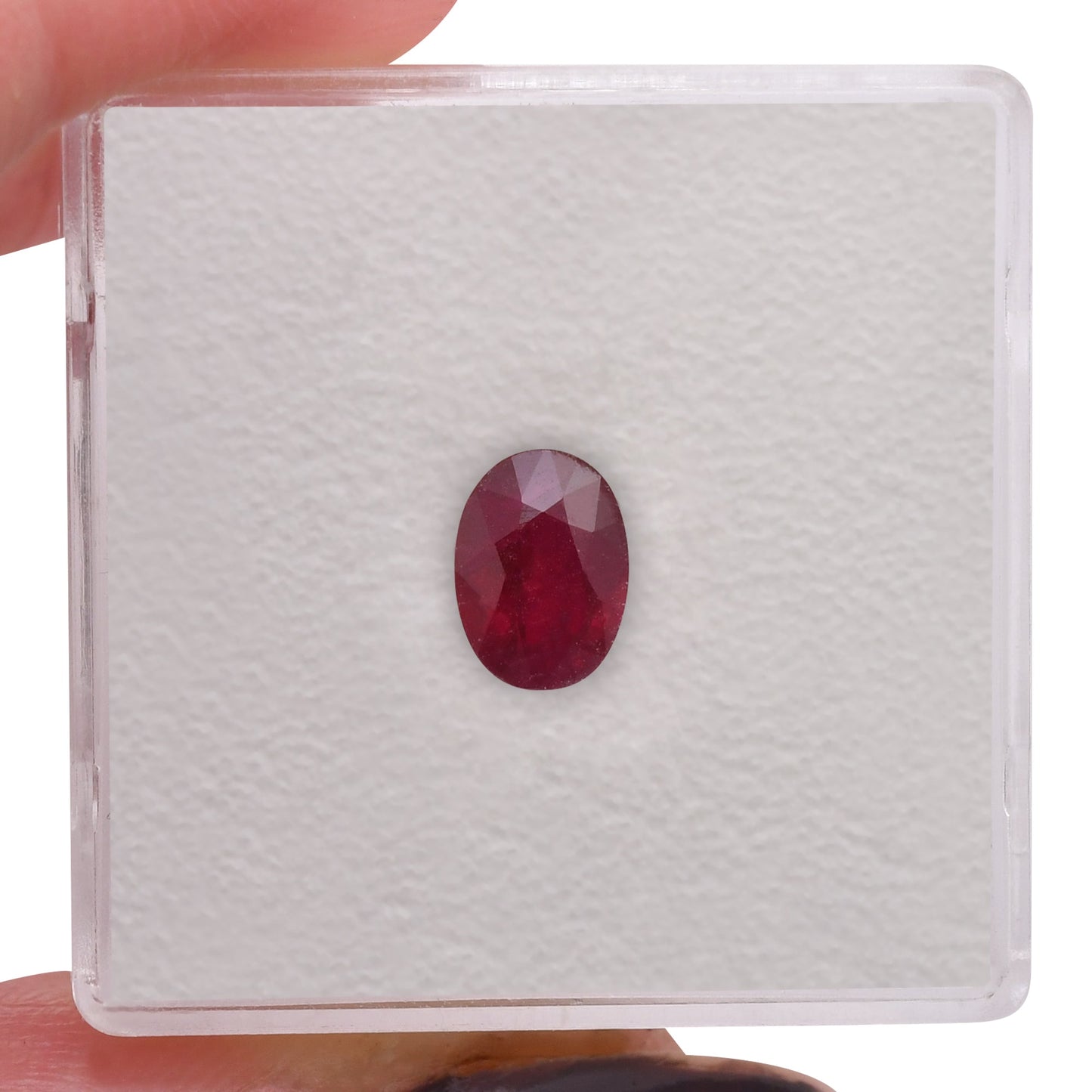 1.07 Carat Red  Oval Ruby