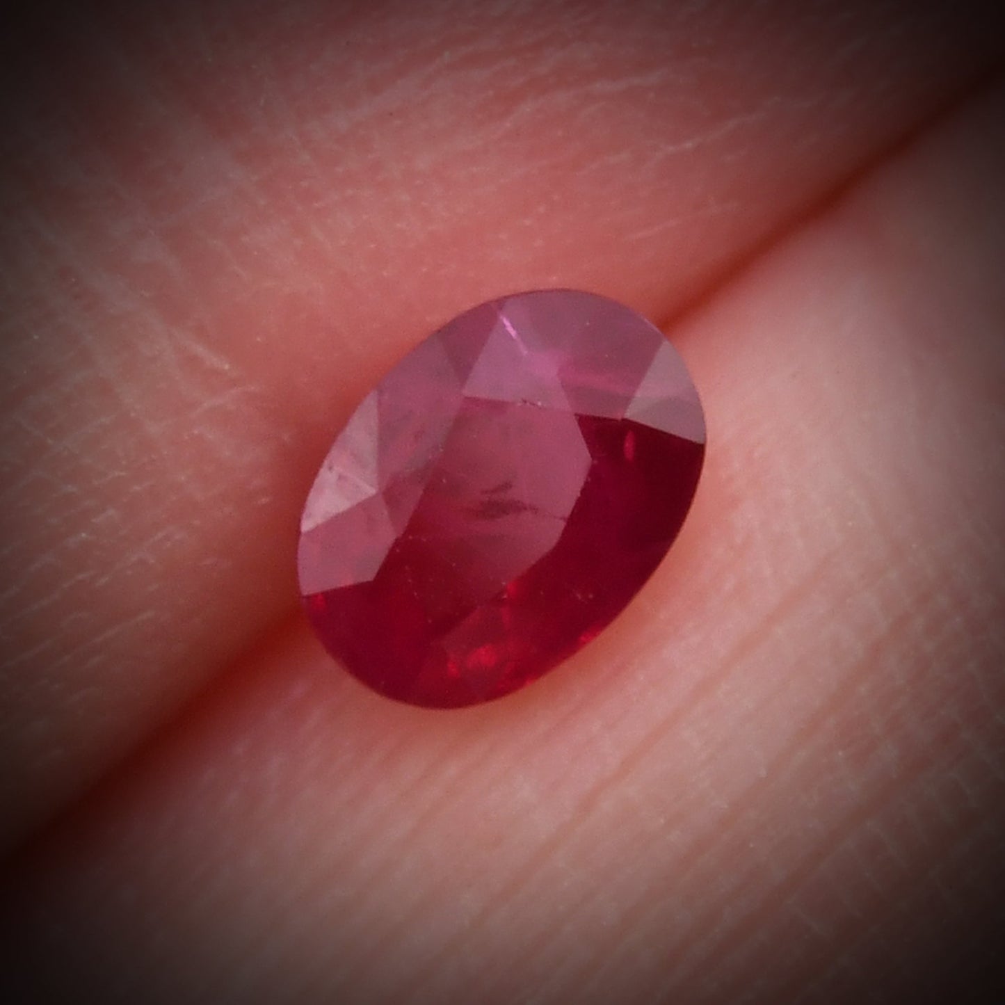1.07 Carat Red  Oval Ruby