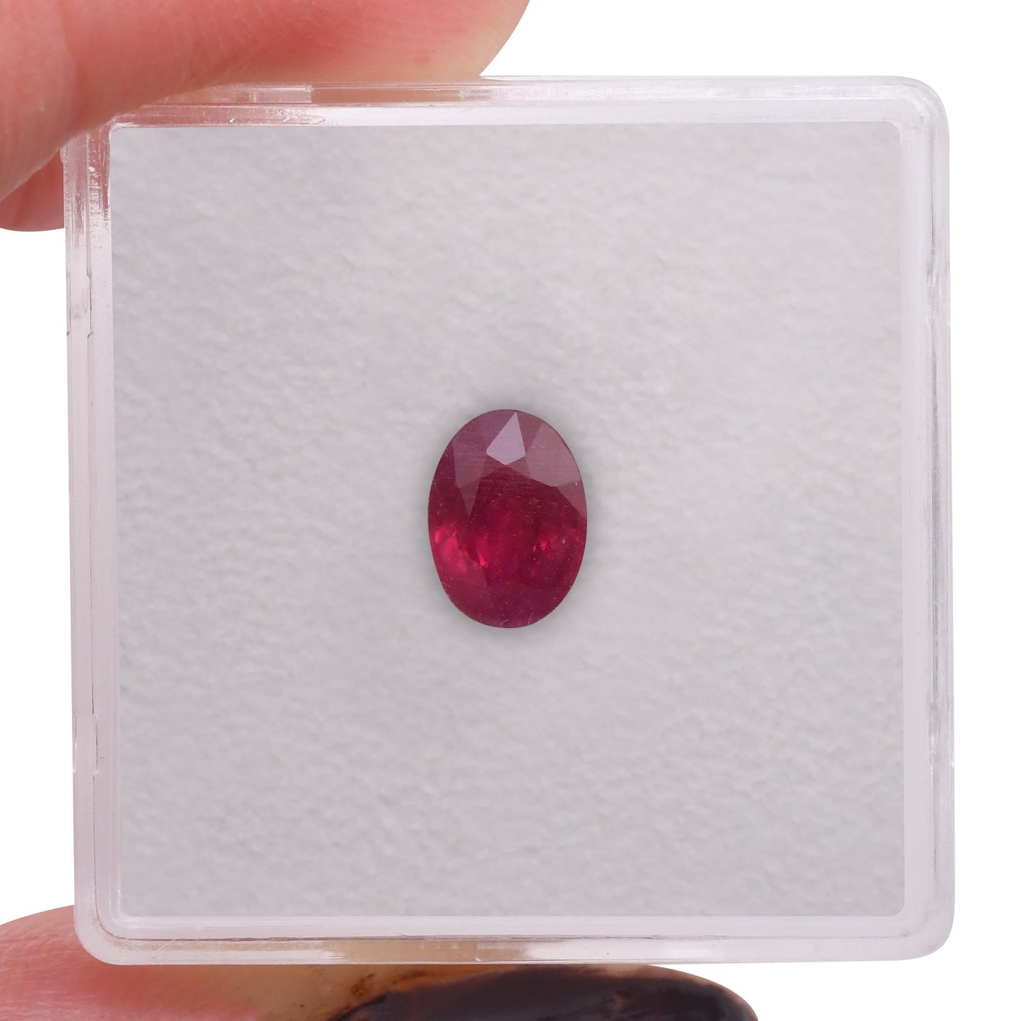 1.01 Carat Red  Oval Ruby