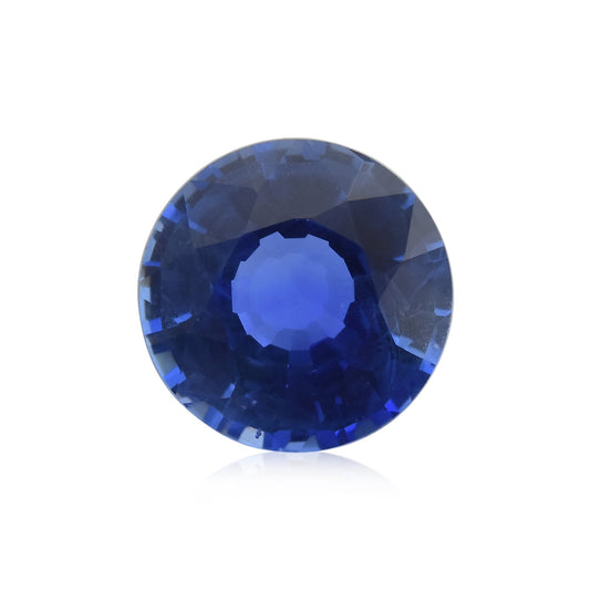 3,19 Karat blauer burmesischer runder Saphir GRS