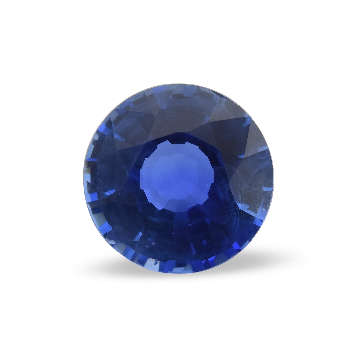 3,19 Karat blauer burmesischer runder Saphir GRS