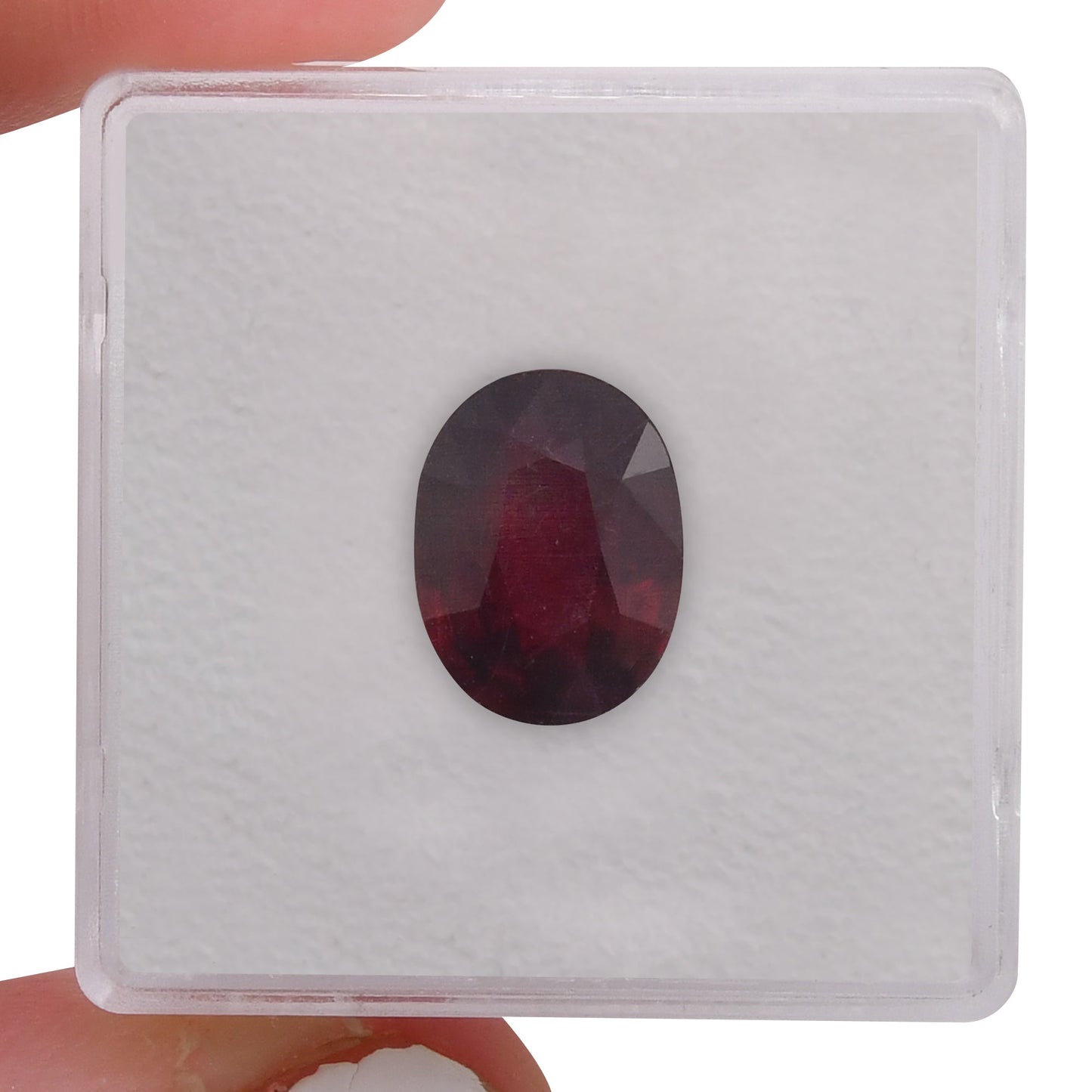 3.23 Carat Red MOZAMBIQUE Oval Ruby CD No Heat