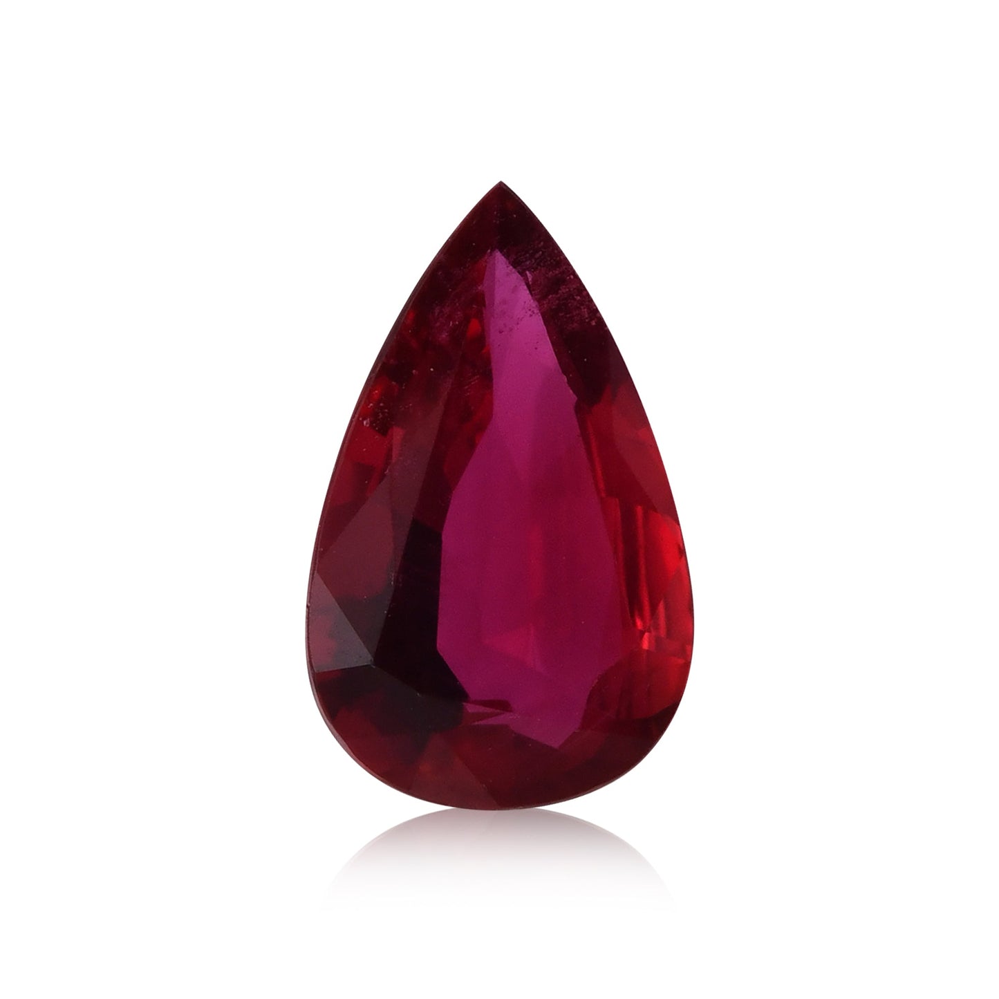 3.05 Carat Red MOZAMBIQUE Pear Ruby CD No Heat