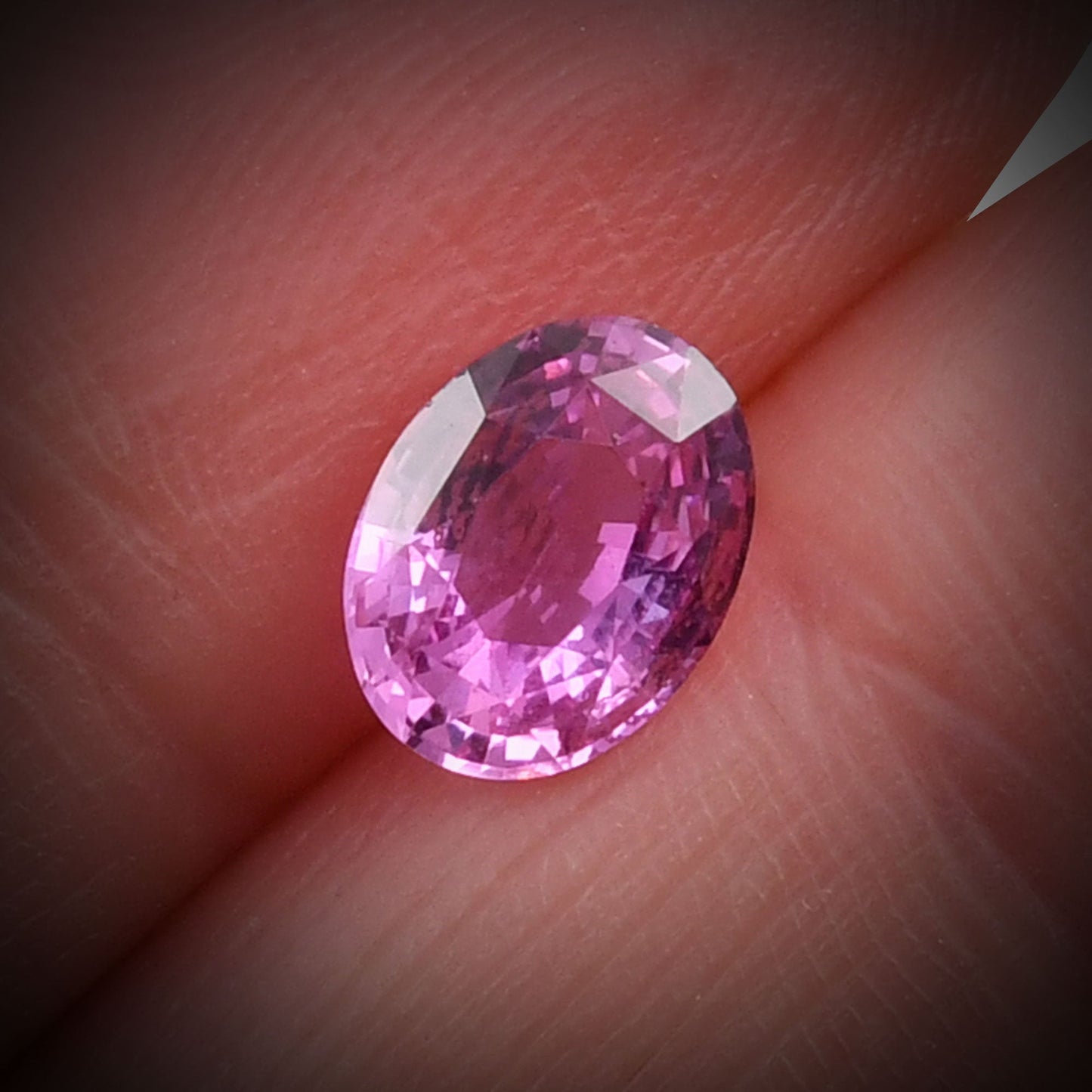 1,62 Karat rosa ovaler Saphir
