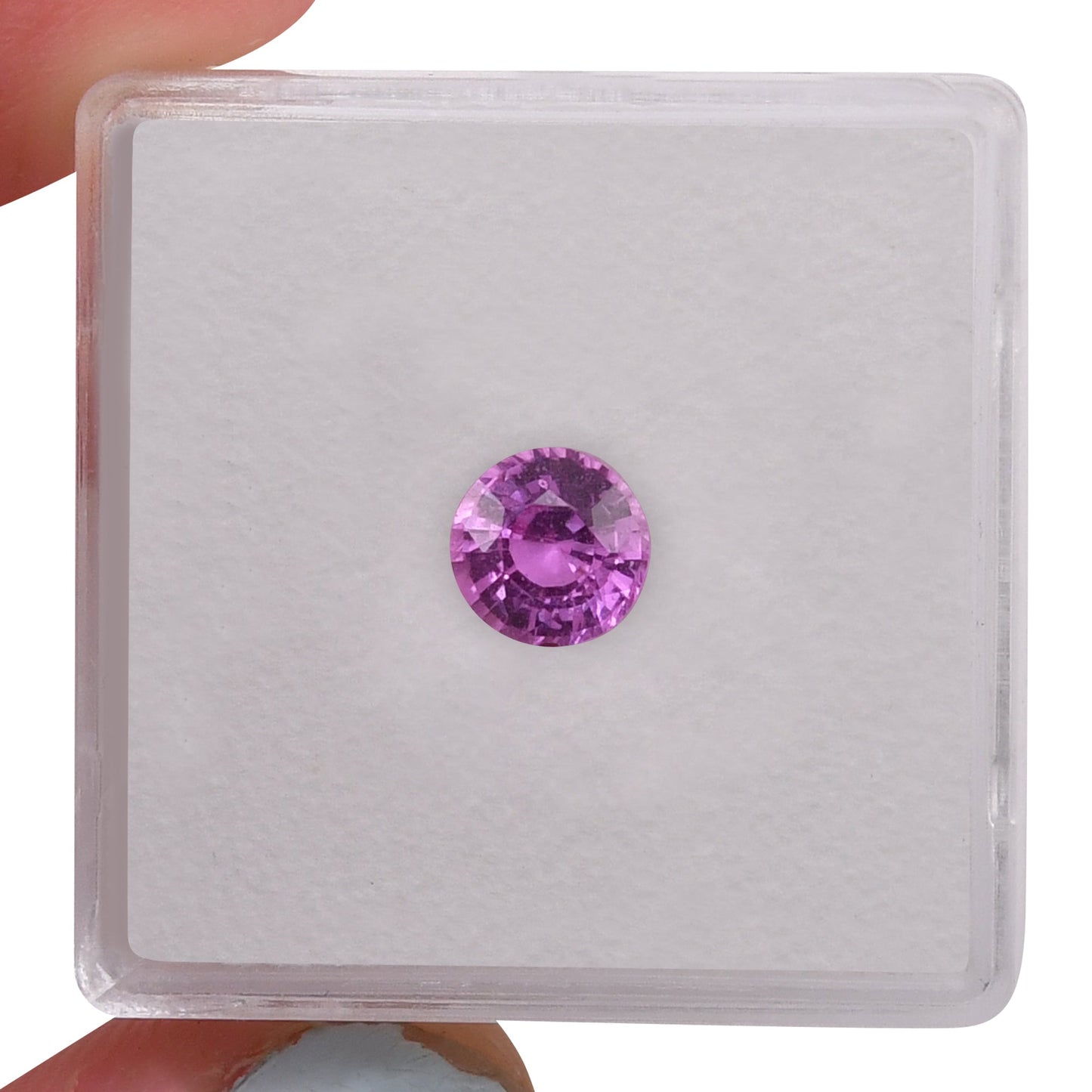 1,06 Karat rosa runder Saphir