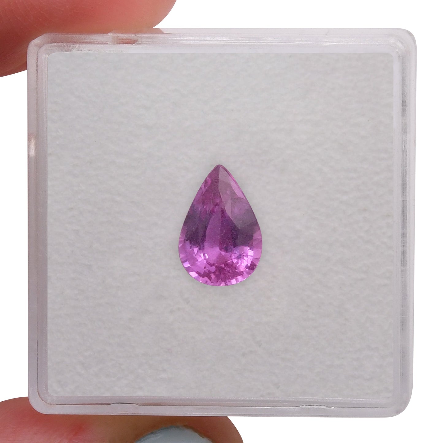 1,60 Karat rosa Birnenförmiger Saphir
