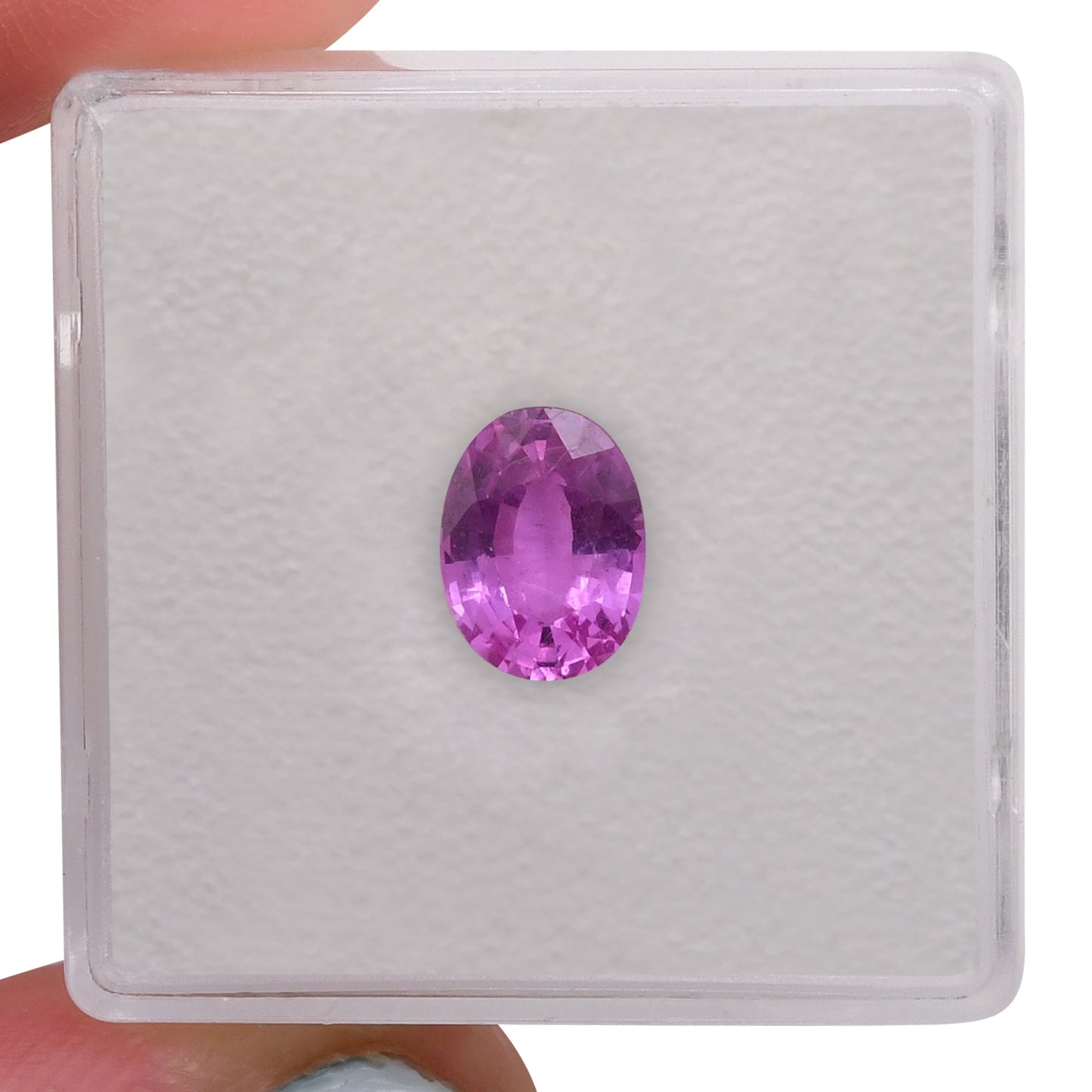 1,41 Karat rosa ovaler Saphir