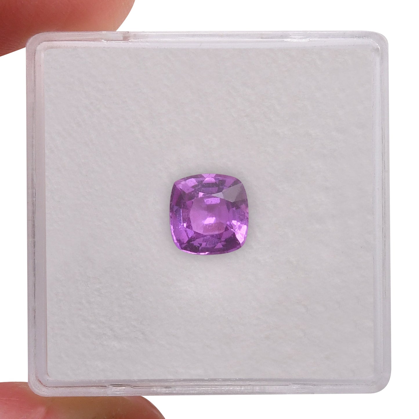 1,39 Karat rosa Kissen-Saphir