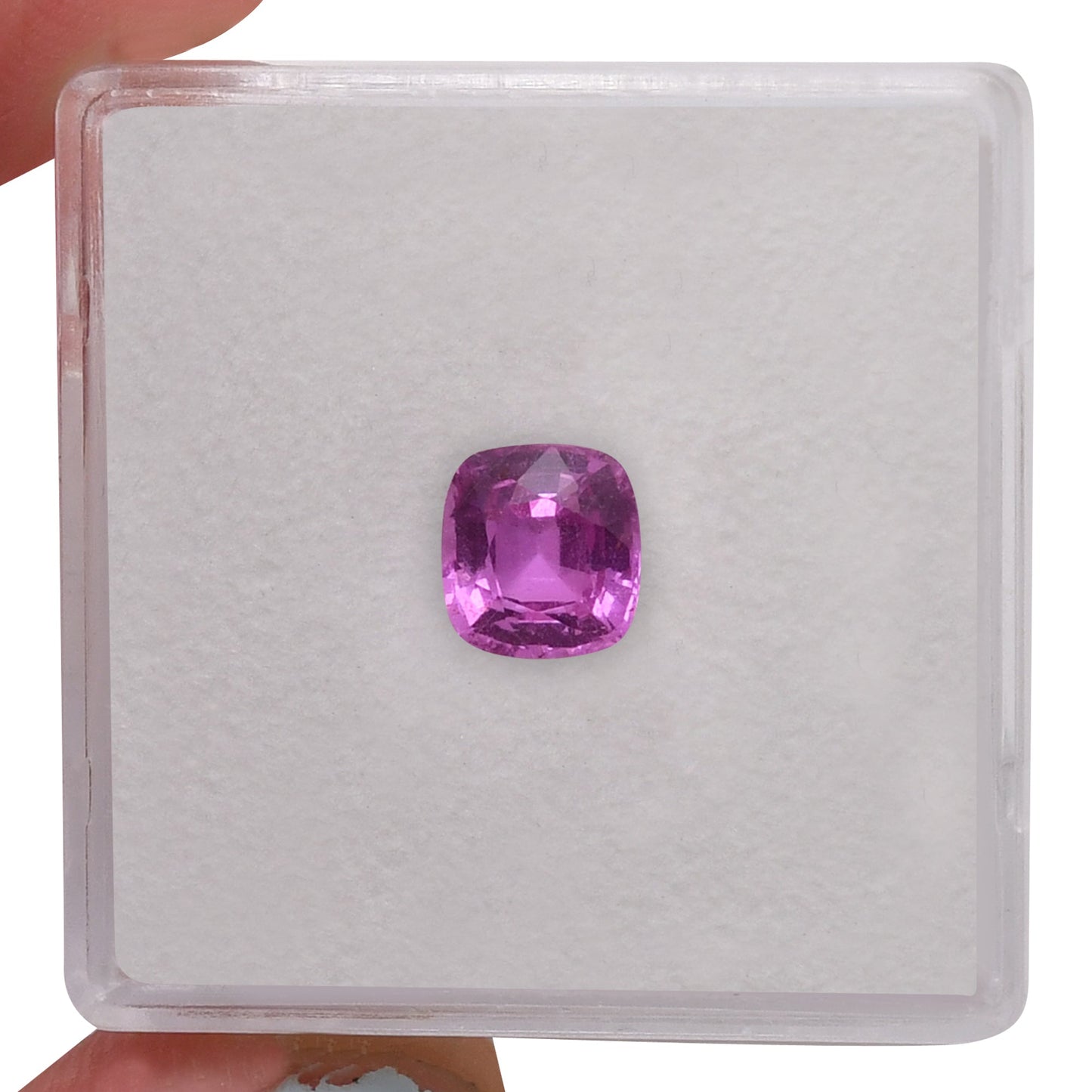 1,26 Karat rosa Kissen-Saphir
