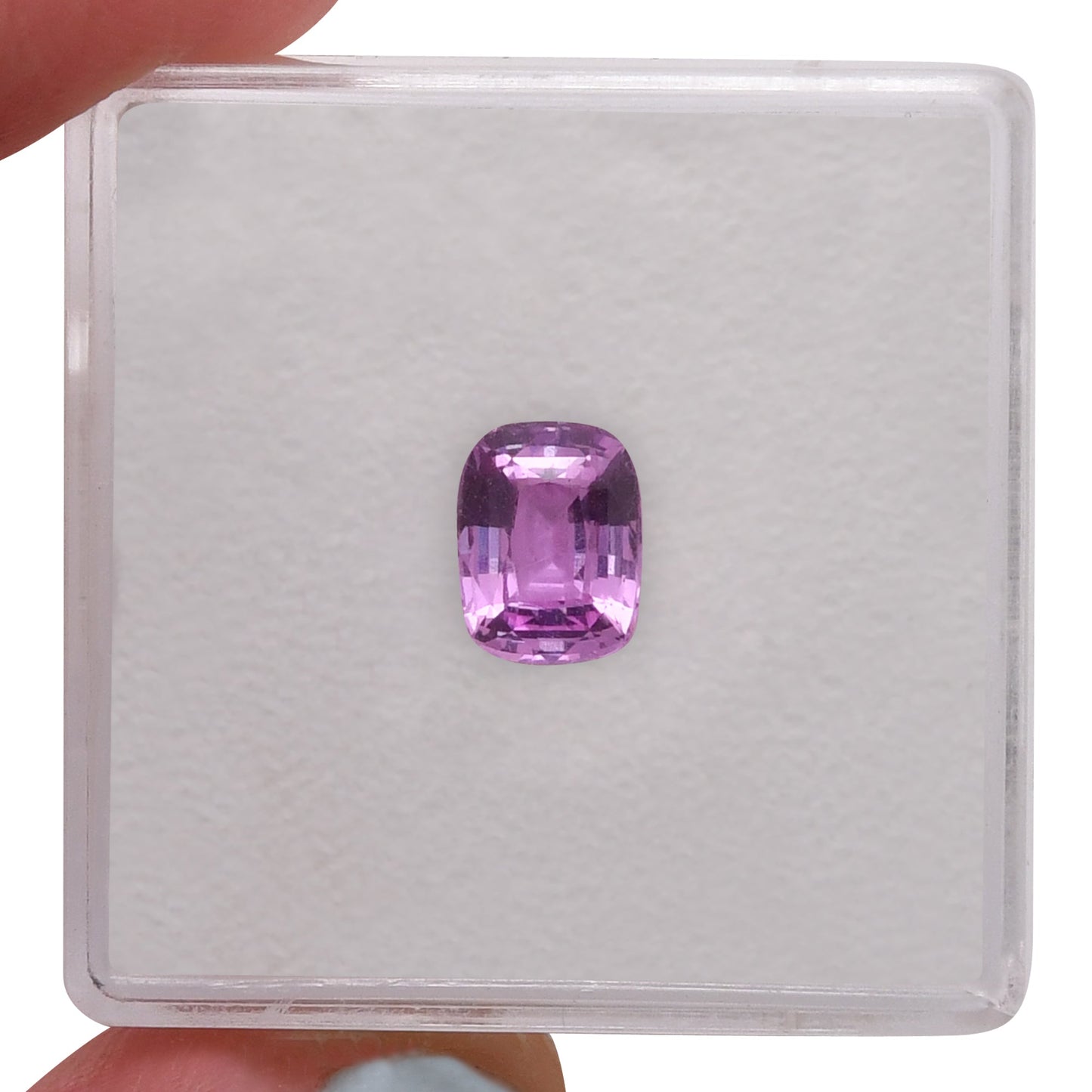 1,26 Karat rosa Kissen-Saphir