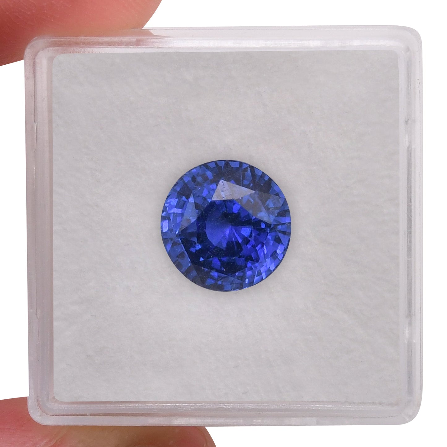 5,34 Karat blauer runder Saphir aus Sri Lanka (CD)