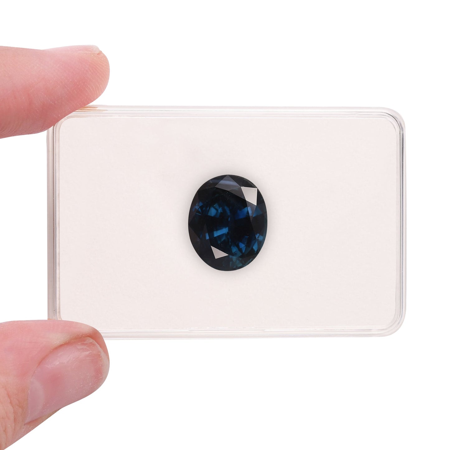 10,96 Karat blauer ovaler Saphir aus Sri Lanka