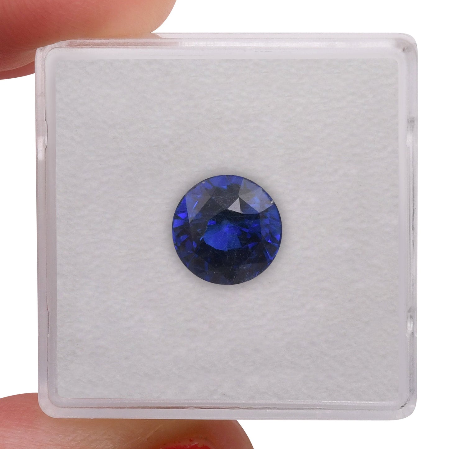 2,90 Karat blauer runder Saphir aus Sri Lanka