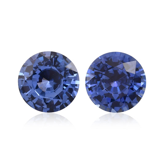 3,02 Karat blauer runder Saphir aus Sri Lanka