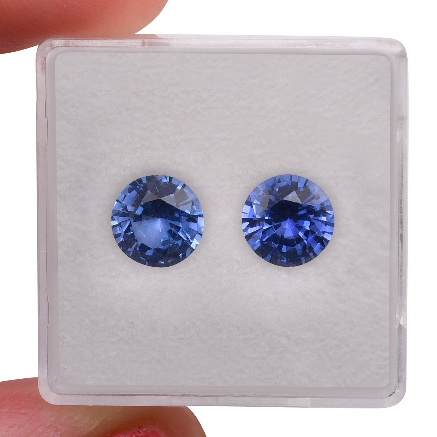 3,02 Karat blauer runder Saphir aus Sri Lanka