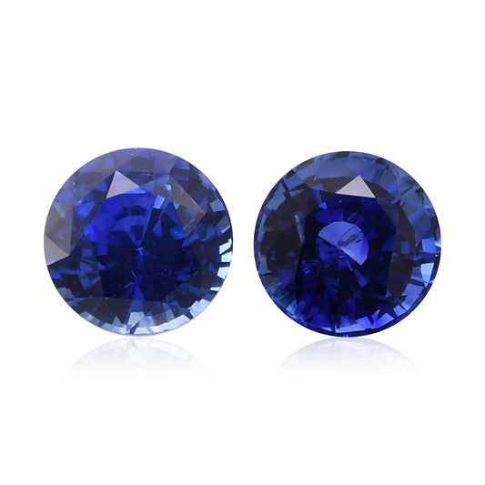 3,30 Karat blauer runder Saphir aus Sri Lanka